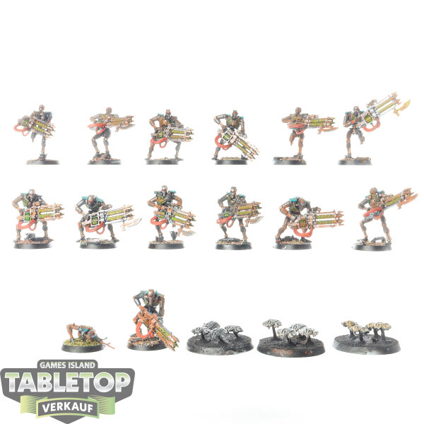Necrons - 13x Necron Warriors - teilweise bemalt
