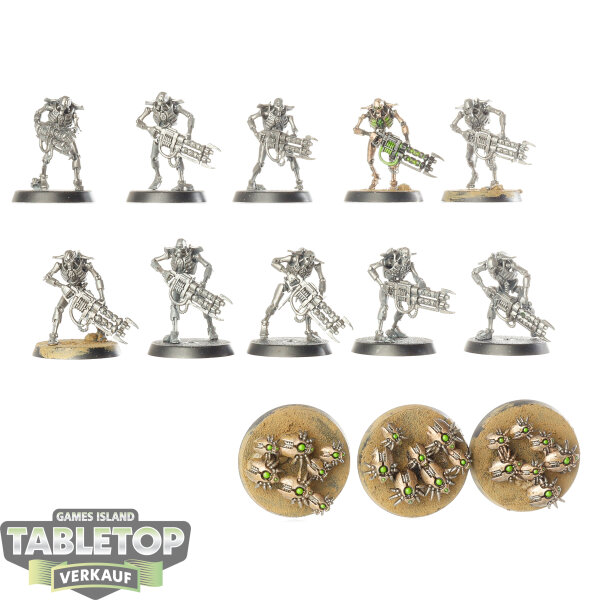 Necrons - 10 Necron Warriors - teilweise bemalt