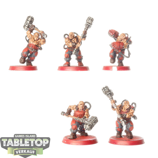 Leagues of Votann - 5 Cthonian Beserks - teilweise bemalt