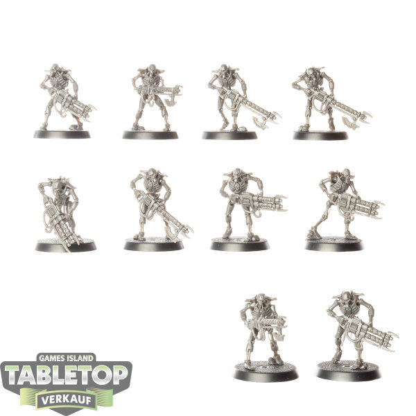 Necrons - 10 Necron Warriors - teilweise bemalt