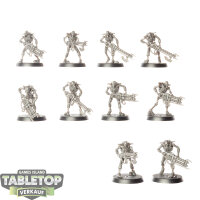 Necrons - 10 Necron Warriors - teilweise bemalt