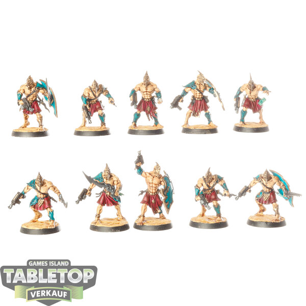 Thousand Sons - 10x Kairic Acolytes / Chaos Cultists - bemalt