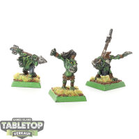Orc & Goblin Tribes - 3 Goblin Spear Chukka - bemalt