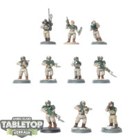 Astra Militarum - 10 Cadian Shock Troops classic - bemalt
