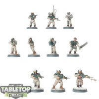 Astra Militarum - 10 Cadian Shock Troops classic - bemalt