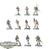 Astra Militarum - 10 Cadian Shock Troops classic - bemalt