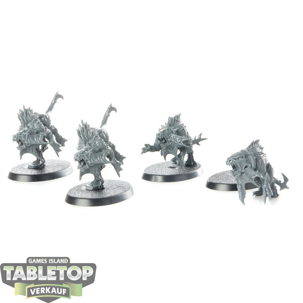 Blades of Khorne - 4 Flesh Hounds - unbemalt