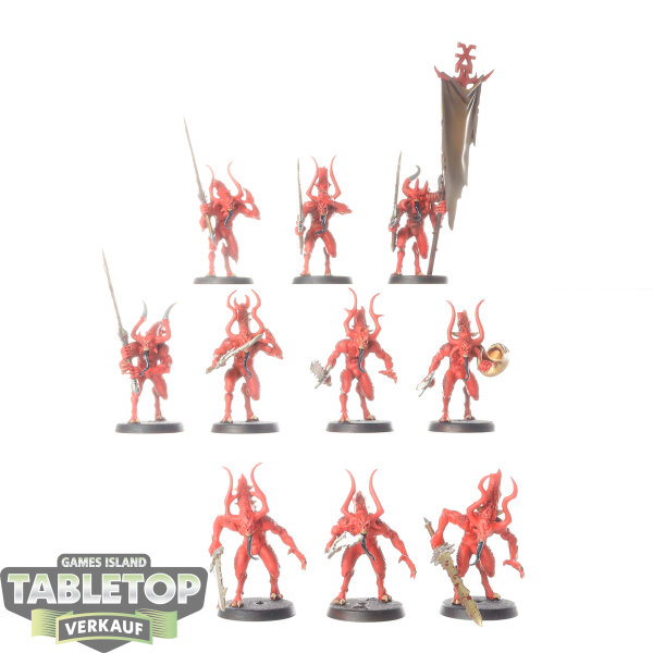 Blades of Khorne - 10 Bloodletters - bemalt