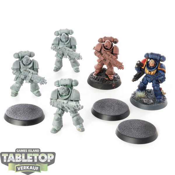 Space Marines - 5x Intercessors - teilweise bemalt