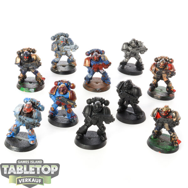 Space Marines - 10x Tactical Squad klassisch - teilweise bemalt
