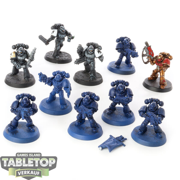 Black Templars - 10x Tactical Squad - teilweise bemalt