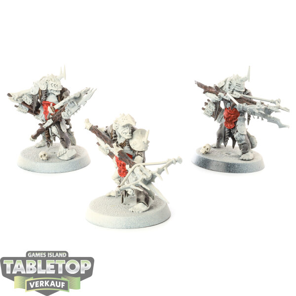 Orruk Warclans - 3x Man-Skewer Boltboyz - teilweise bemalt