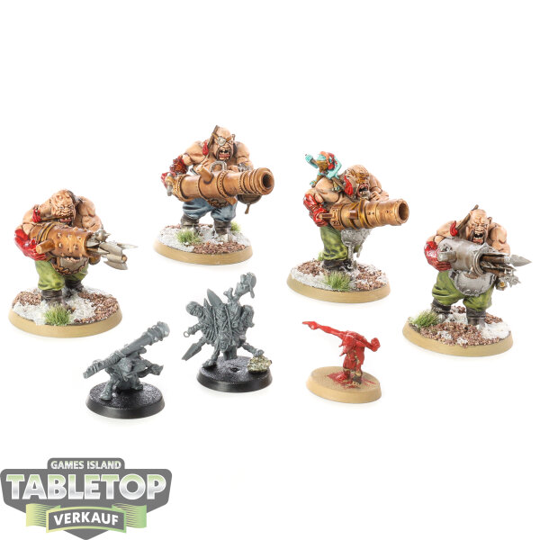 Orruk Warclans - 4x Leadbelchers - bemalt