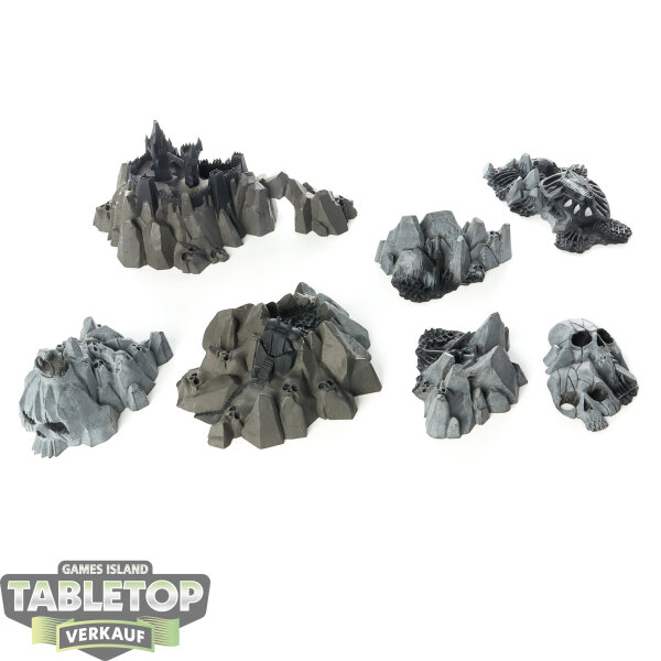 Gelände - 7x Dreadfleet Terrain - teilweise bemalt