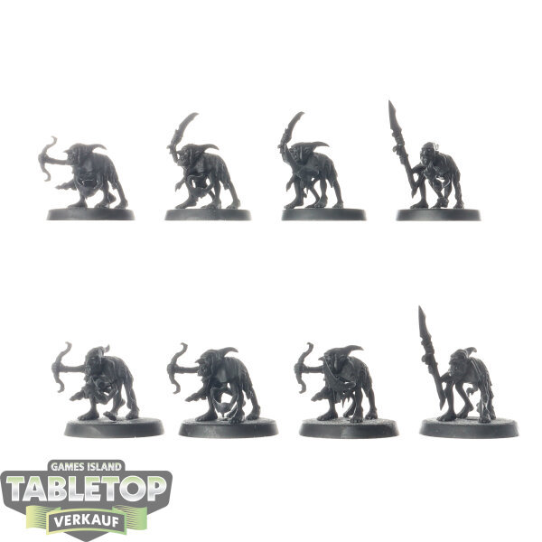 Warhammer Quest - 8 Grot Scuttlings - Silver Tower - grundiert