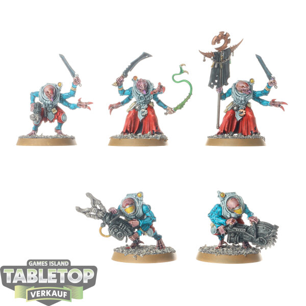Genestealer Cults - 5 Acolyte Hybrids - bemalt
