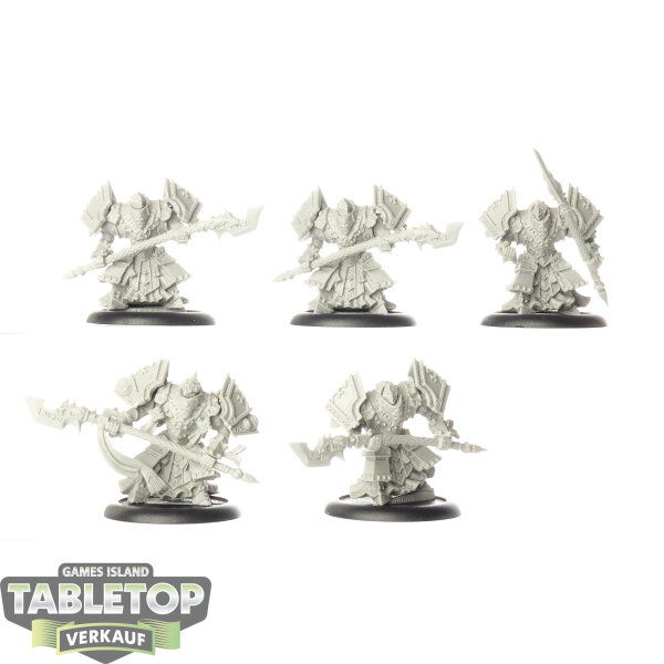 Protectorate of Menoth - 5 Exemplar Bastions - unbemalt