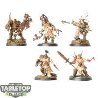 Maggotkin of Nurgle - 5 Putrid Blightkings - bemalt