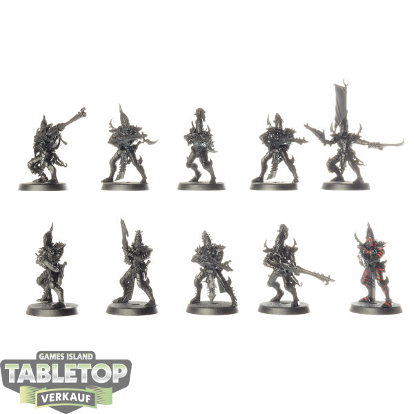 Drukhari - 10 Kabalite Warriors - grundiert