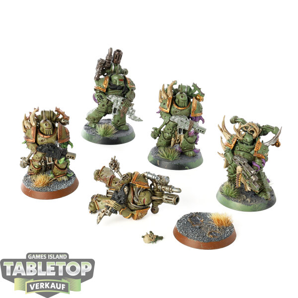 Death Guard - 5 Plague Marines - bemalt