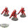 Tau Empire - 3 Stealth Battlesuits - teilweise bemalt