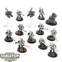 Tau Empire - 10 Fire Warriors Strike Team - teilweise bemalt