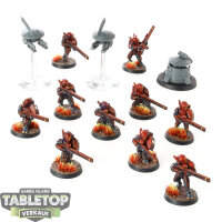 Tau Empire - 10 Fire Warriors Strike Team - teilweise bemalt