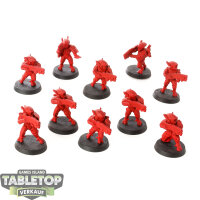 Tau Empire - 10 Fire Warriors Breacher Team - grundiert