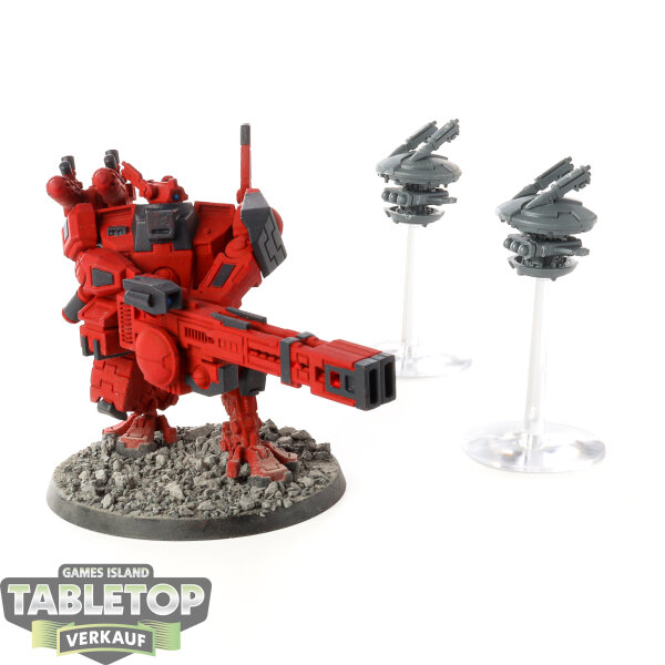 Tau Empire - XV88 Broadside Battlesuit - teilweise bemalt