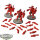 Tau Empire - 3 XV8 Crisis Battlesuit Team - teilweise bemalt