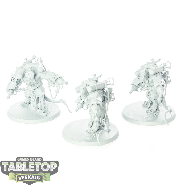 Skaven - 3 Stormfiends - grundiert