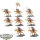 Lizardmen - 8 Saurus Cavalry - bemalt