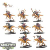 Lizardmen - 8 Saurus Cavalry - bemalt