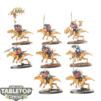 Lizardmen - 8 Saurus Cavalry - bemalt