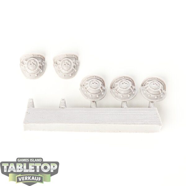 Horus Heresy - 5x Death Guard Legion MKIII Shoulder Pads - im Gussrahmen