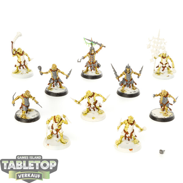 Orruk Warclans - 10x Hobgrot Slittaz - teilweise bemalt