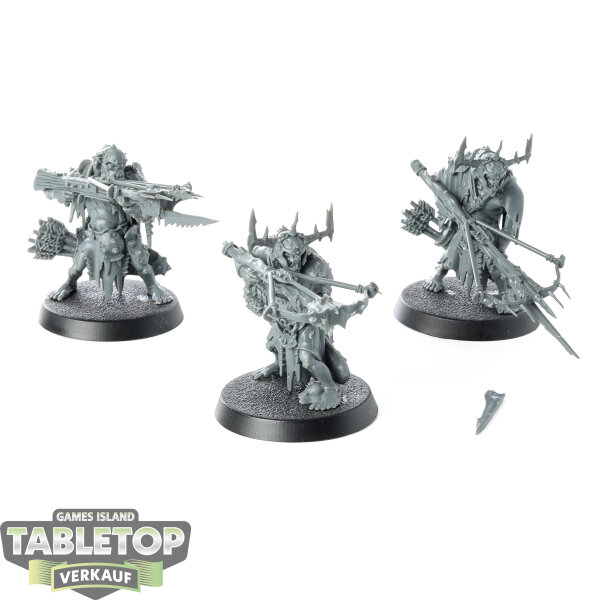 Orruk Warclans - 3 Man-Skewer Boltboyz - unbemalt
