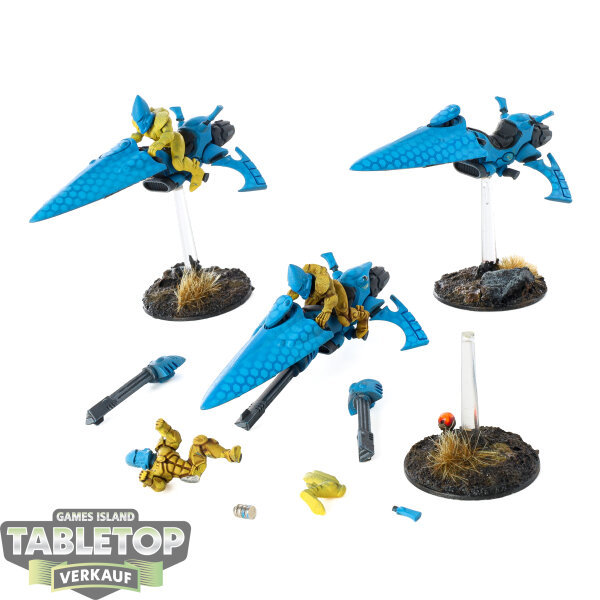 Aeldari - 3 Windriders - bemalt