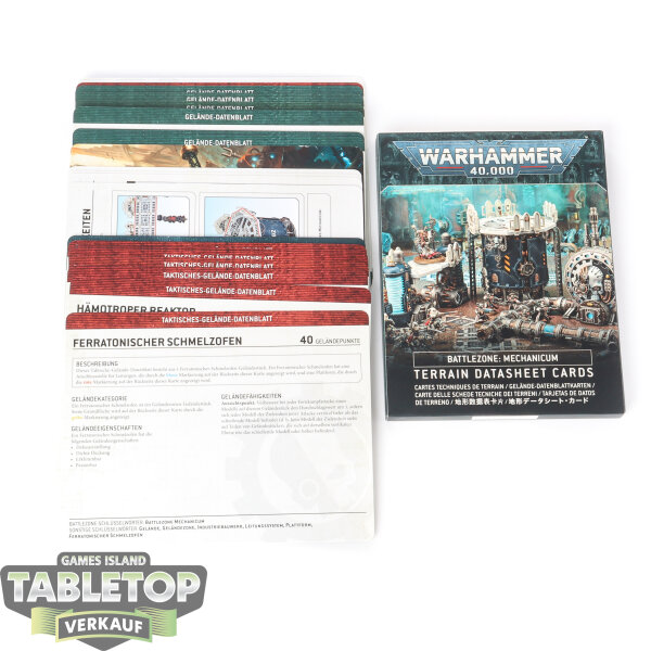 Gelände - Battlezone: Mechanicum Terrain Datasheet Cards - deutsch