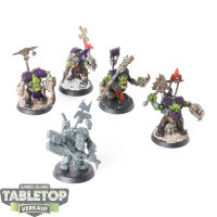 Orks - 5x Ork Nobz - teilweise bemalt
