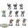 Chaos Space Marines - 10x Chaos Space Marines - teilweise bemalt
