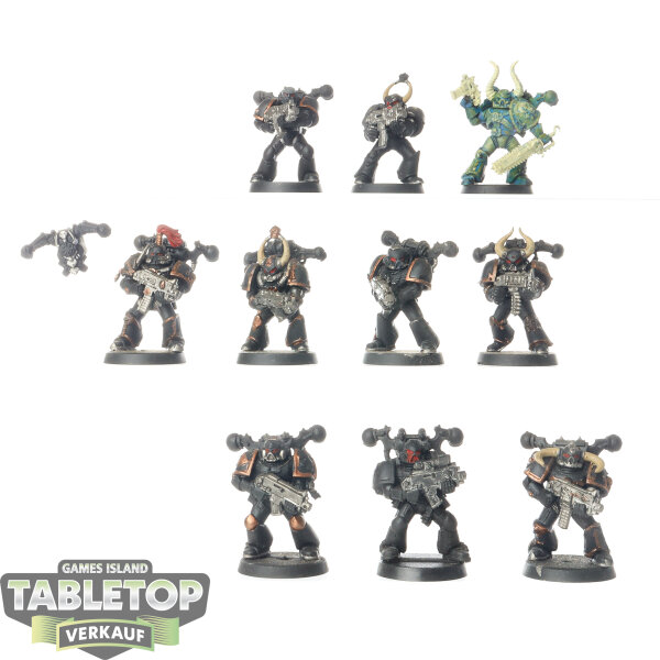Chaos Space Marines - 10x Chaos Space Marines - teilweise bemalt