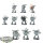 Chaos Space Marines - 10x Chaos Space Marines - teilweise bemalt