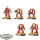 Blood Angels - 5 Terminators klassisch - bemalt