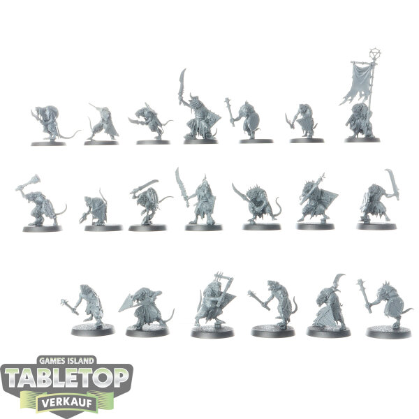 Skaven - 20 Clanrats - unbemalt