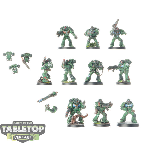 Dark Angels - 10x Tactical Squad - bemalt