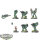 Dark Angels - 5x Devastator Squad - bemalt