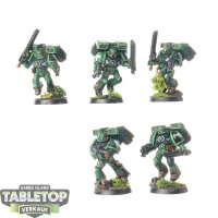 Dark Angels - 5x Assault Marines - bemalt