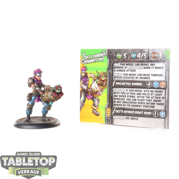 Warmachine - Dez and Gubbin, Dynamite Duo – Riot Quest Gunner/Rogue - bemalt