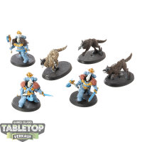 Space Wolves - 6 Wolf Guard Headtakers - teilweise bemalt